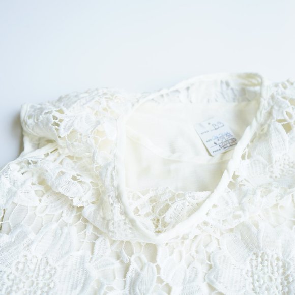 NWT 2 Piece Lace Top Over Tulle Underlay Dress - Picture 7 of 10